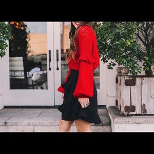 Express balloon sleeve sweater